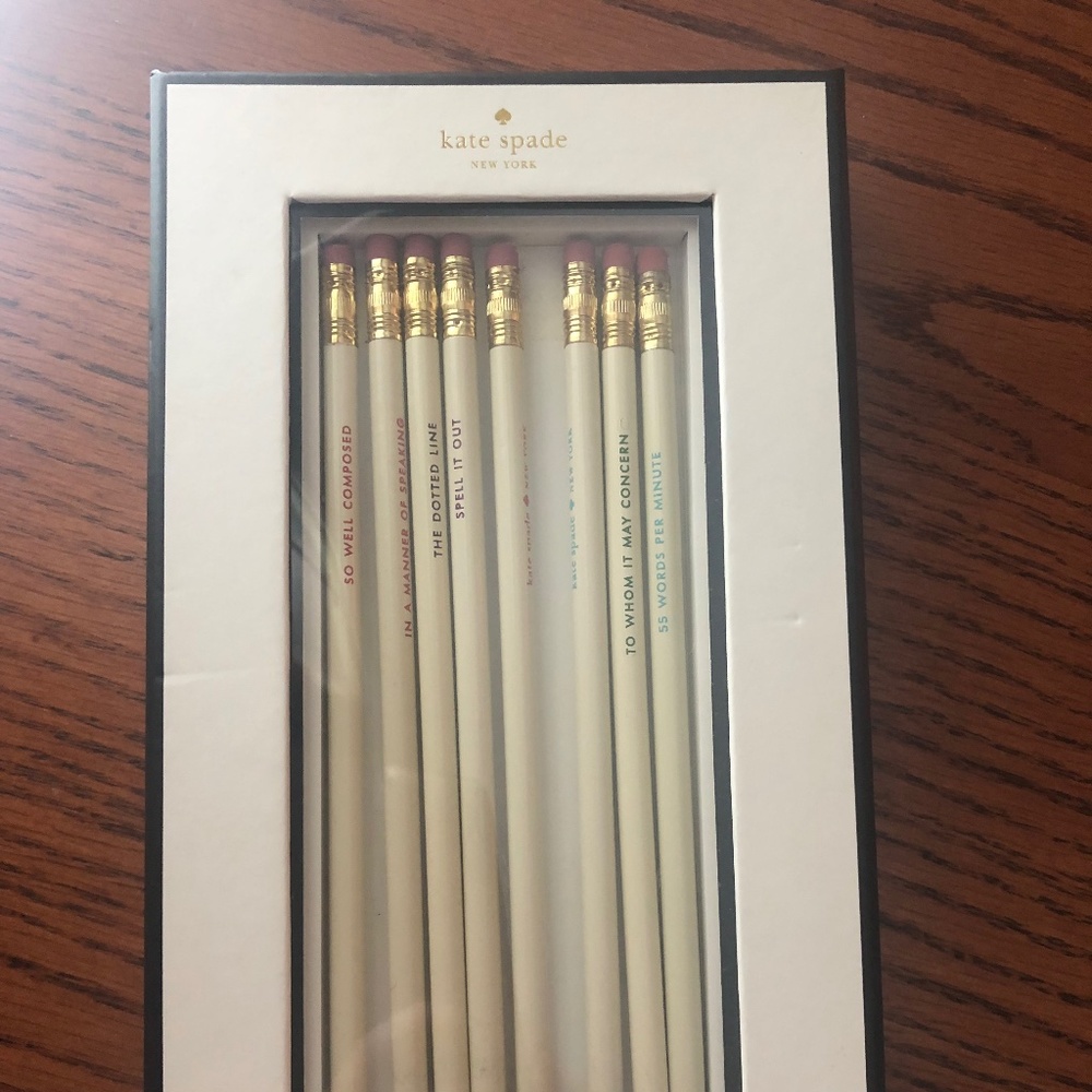 Kate Spade Pencil Set (Two pencils missing)